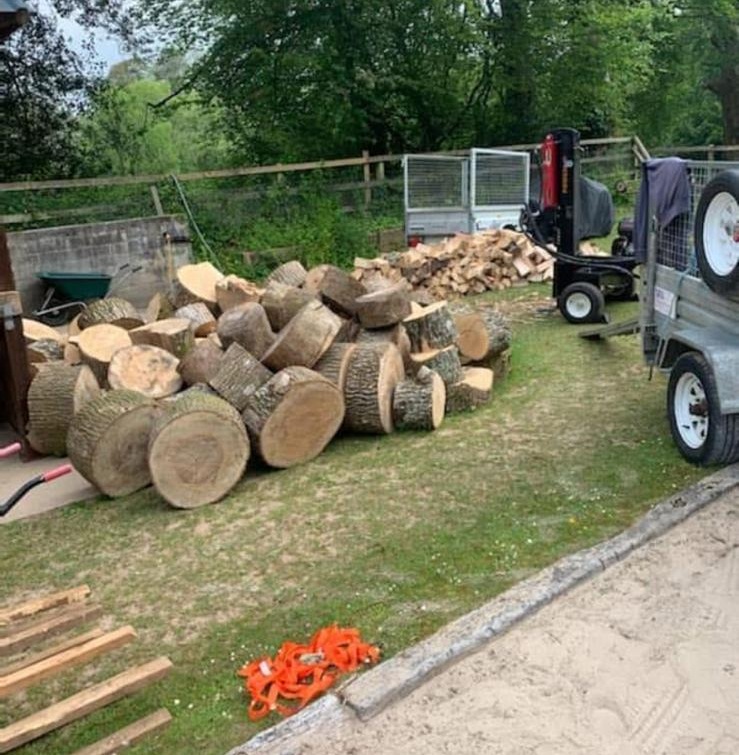 Log splitting equipment